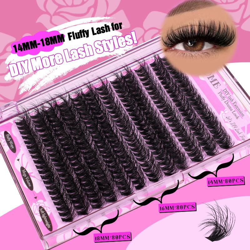 Eyelash Extension Volume Lashes - 볼륨 D 컬 속눈썹 클러스터 연장