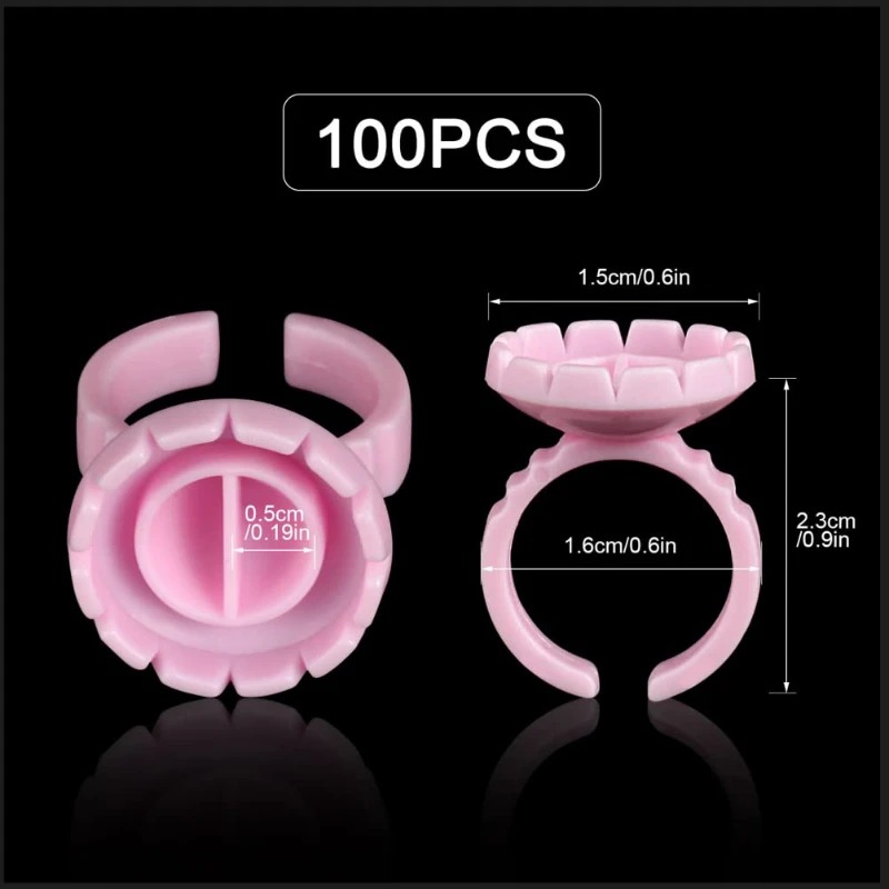100 Pcs 일회용 속눈썹 접착제 링 컵 문신 안료  - Eyelash Extension Usa 리뷰 및 가격